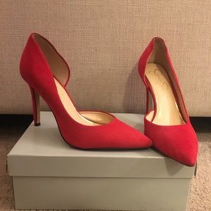 Jessica Simpson suede Claudette heels 👠